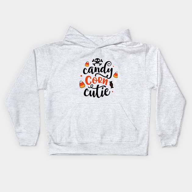 Candy Corn Cutie Kids Hoodie by 404PNW